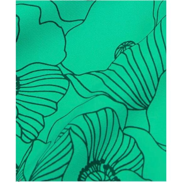 The Kooples Graphic Poppies Cutout Midi Green Dress size Medium New with Tags - Picture 4 of 8